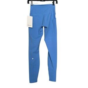 Lululemon Women Wunder Train High Rise Tight 28” Pocket Pool Blue Sz 6 New $128